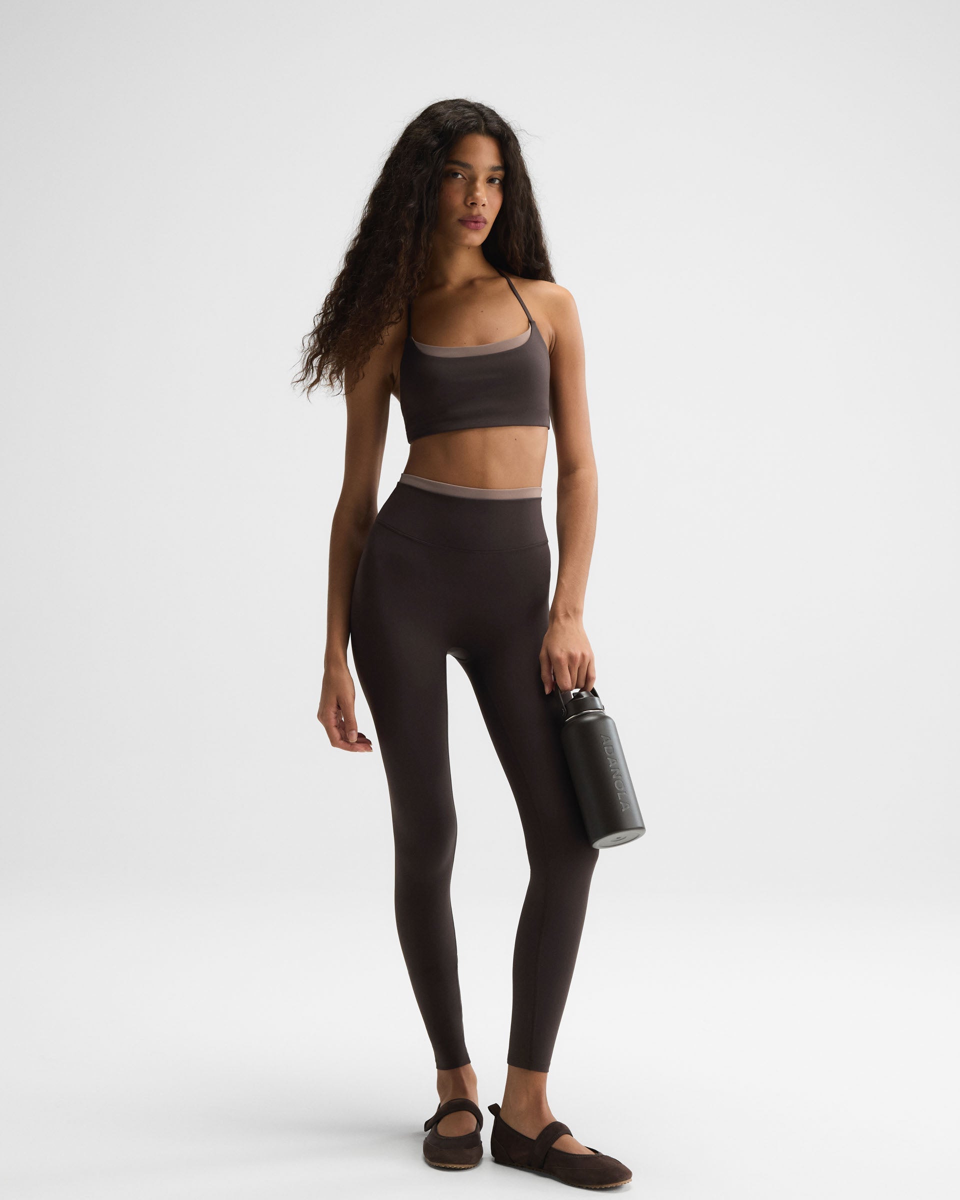 Ultimate Double Layer Leggings - Coffee Bean/Dusty Brown