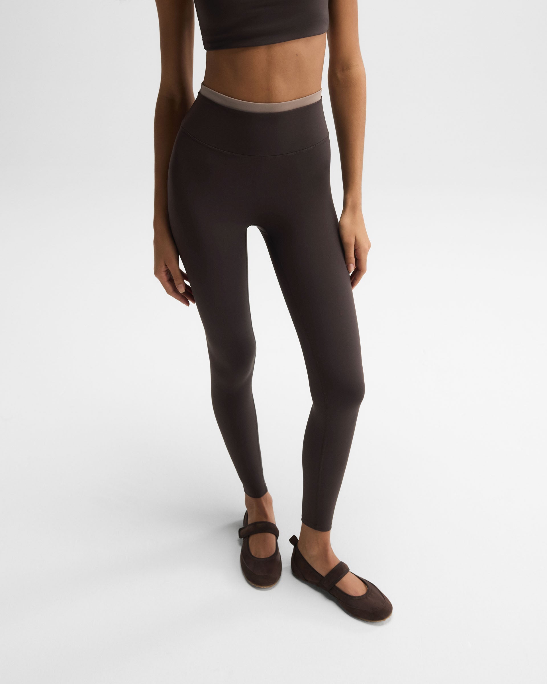 Ultimate Double Layer Leggings - Coffee Bean/Dusty Brown