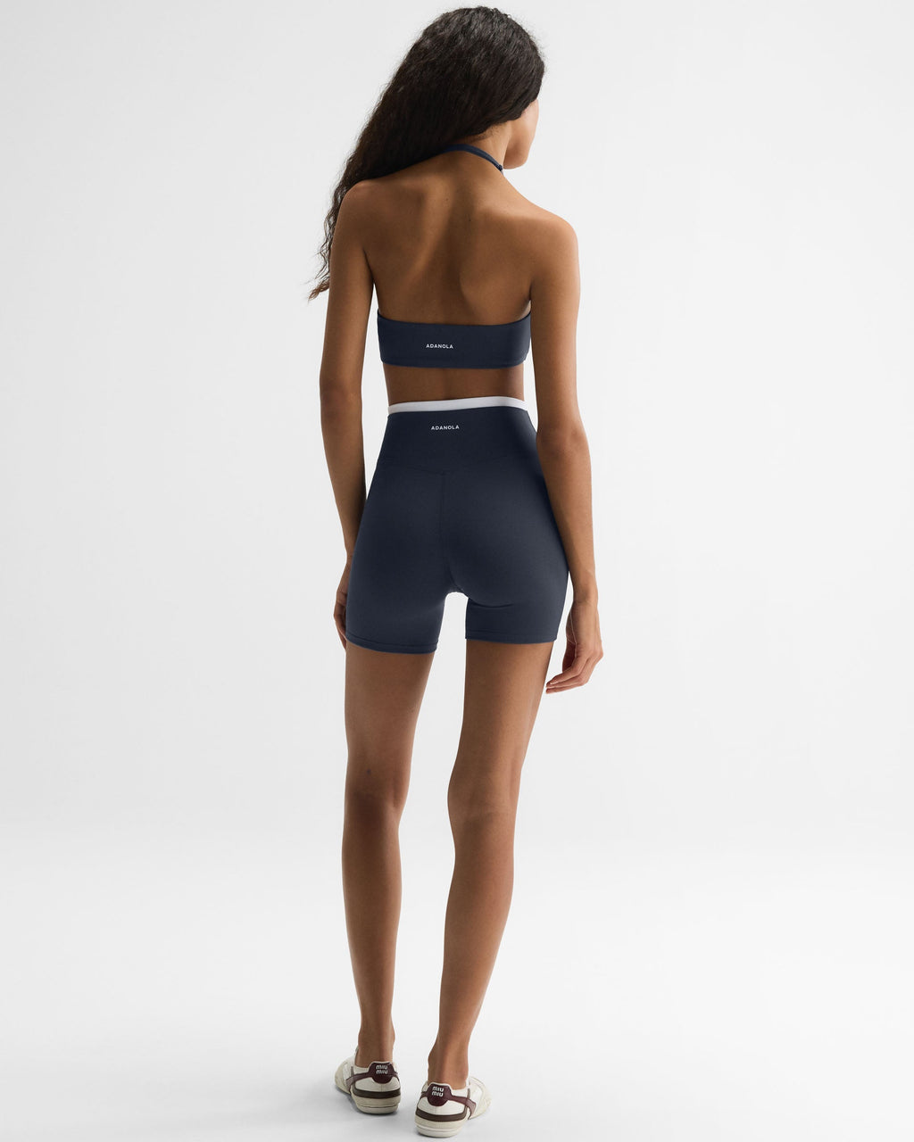 Ultimate Double Layer Crop Shorts - Midnight Blue/White