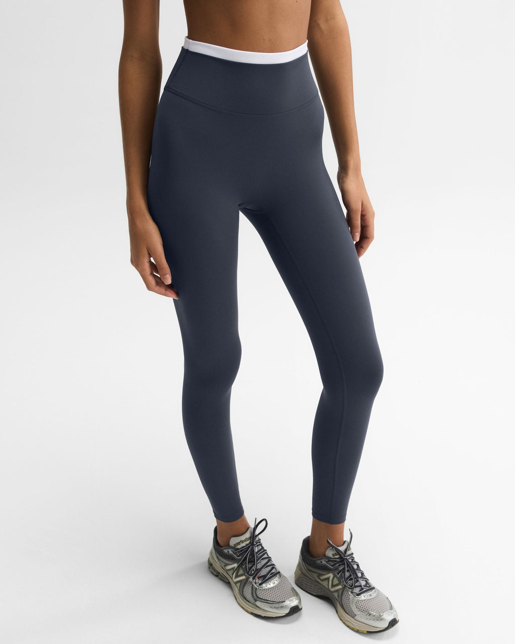Ultimate Double Layer Leggings - Midnight Blue/White