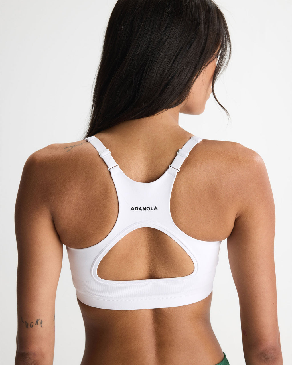 Seamless Racer Back Bra - White