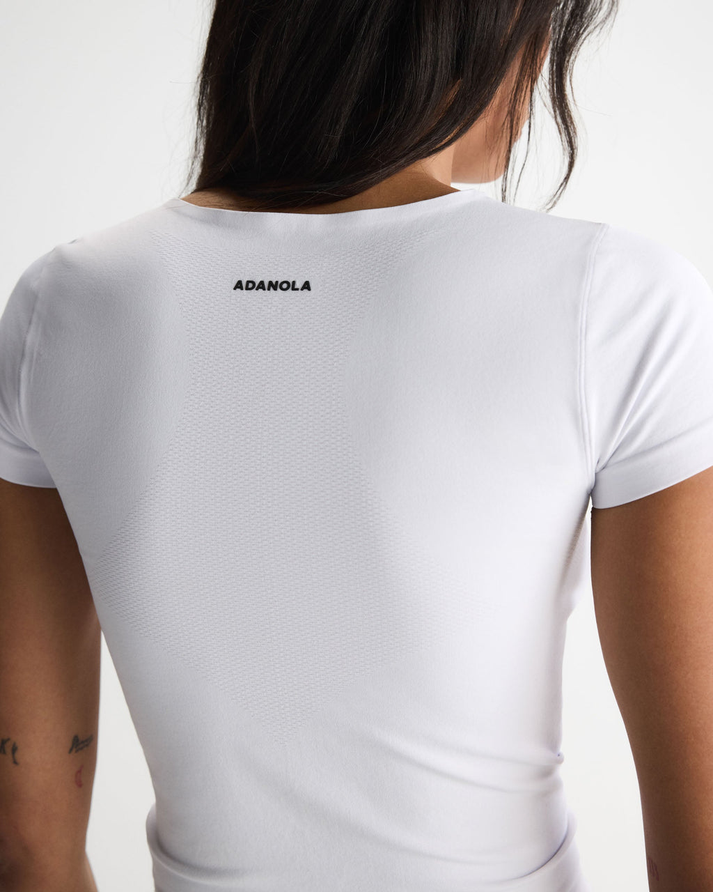 Seamless Short Sleeve Top - White