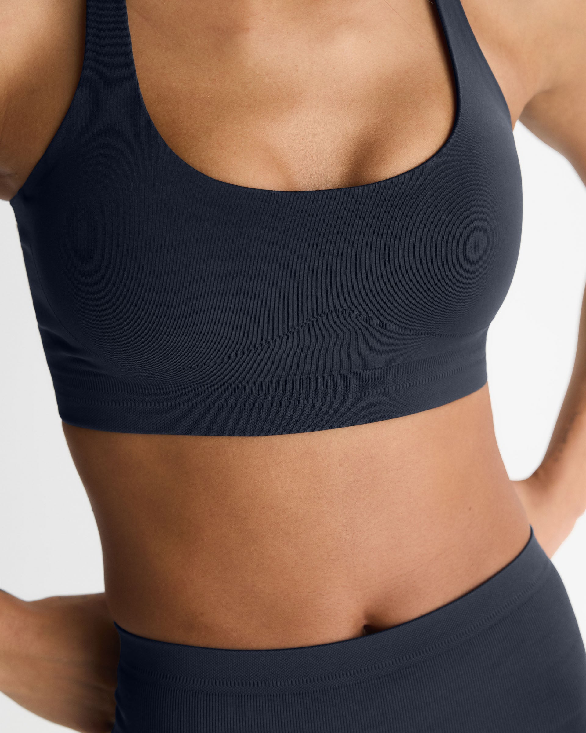 Seamless Racer Back Bra - Midnight Blue