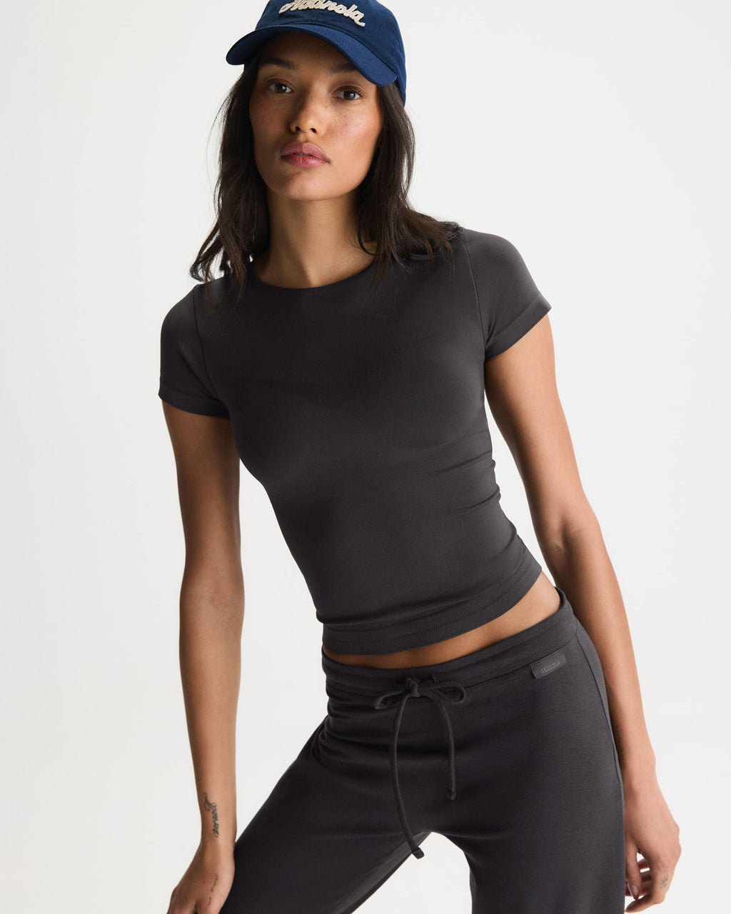 Seamless Short Sleeve Top - Coffee Bean