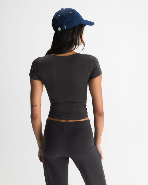 Seamless Short Sleeve Top - Coffee Bean